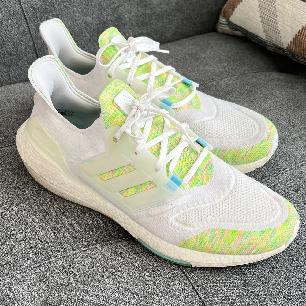Adidas Ultraboost neon ocean plastic running shoes